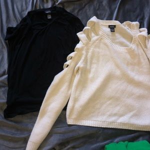 T shirt and sweater combo same size